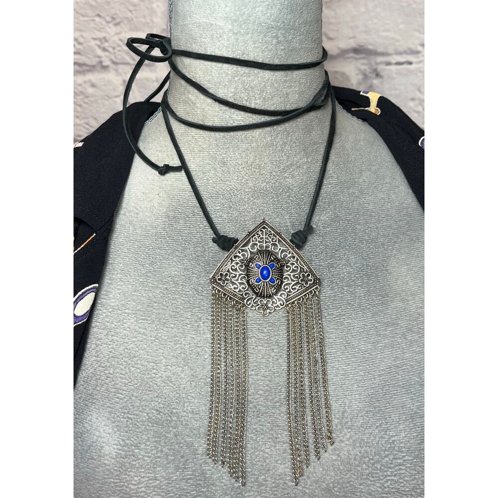 Handmade Reworked/Upcycled Intergalactic Steampunk Waterfall Choker Necklace